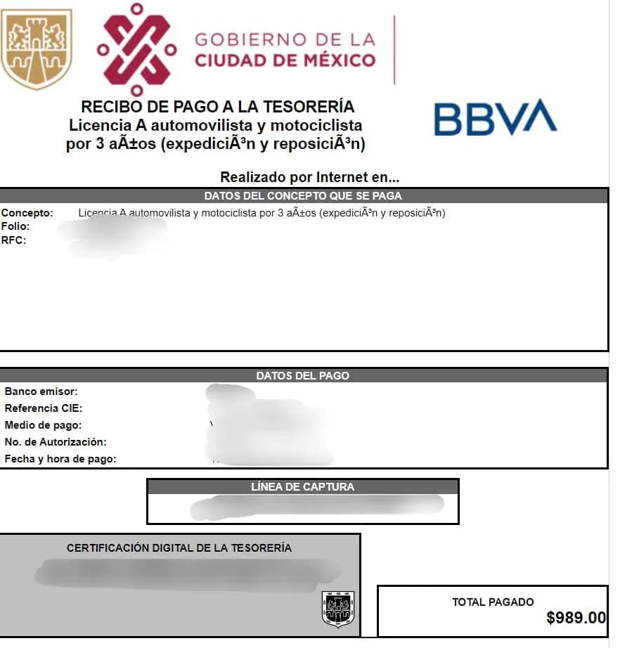 Распечатку этого подтверждения нужно обязательно взять с собой в SEMOVI