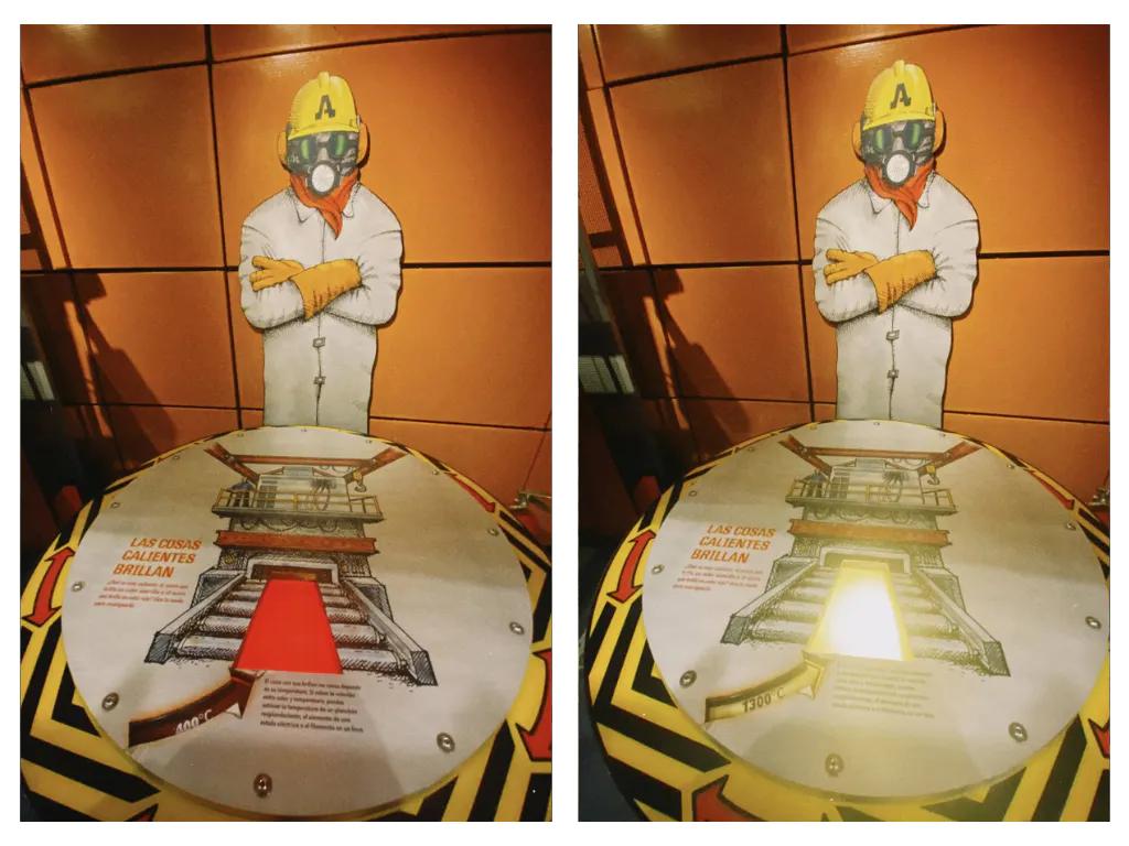 See clearly how the color of steel changes at different heating temperatures